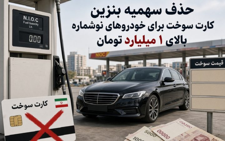 حذف سهمیه بنزین کارت سوخت برای ماشین های نوشماره بالای یک میلیارد تومان!