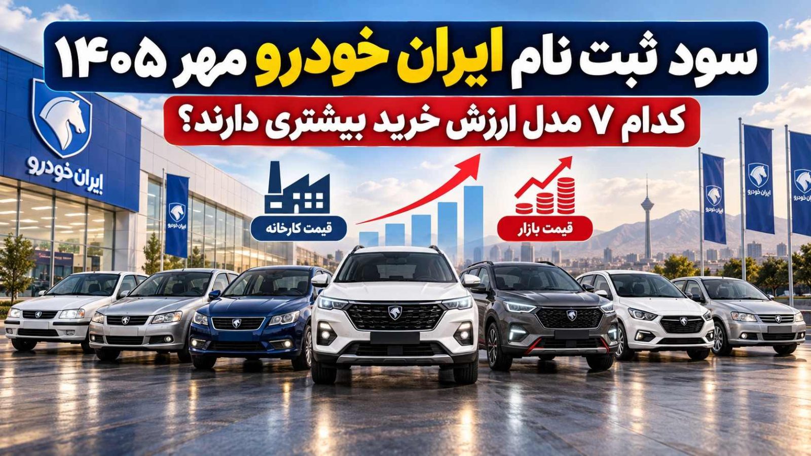 سود ثبت نام ایران خودرو مهر ۱۴۰۵؛ این ۲ خودرو بیشترین ارزش خرید را دارند!